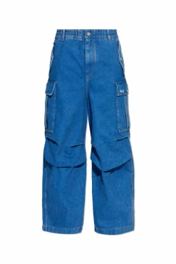 Marni NIEBIESKI Jeansy typu `cargo`