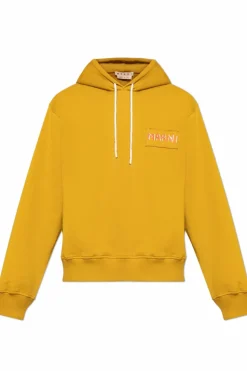 Marni ŻÓŁTY Bluza z logo
