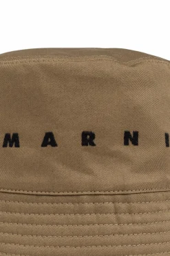 Marni ZIELONY Kapelusz z logo