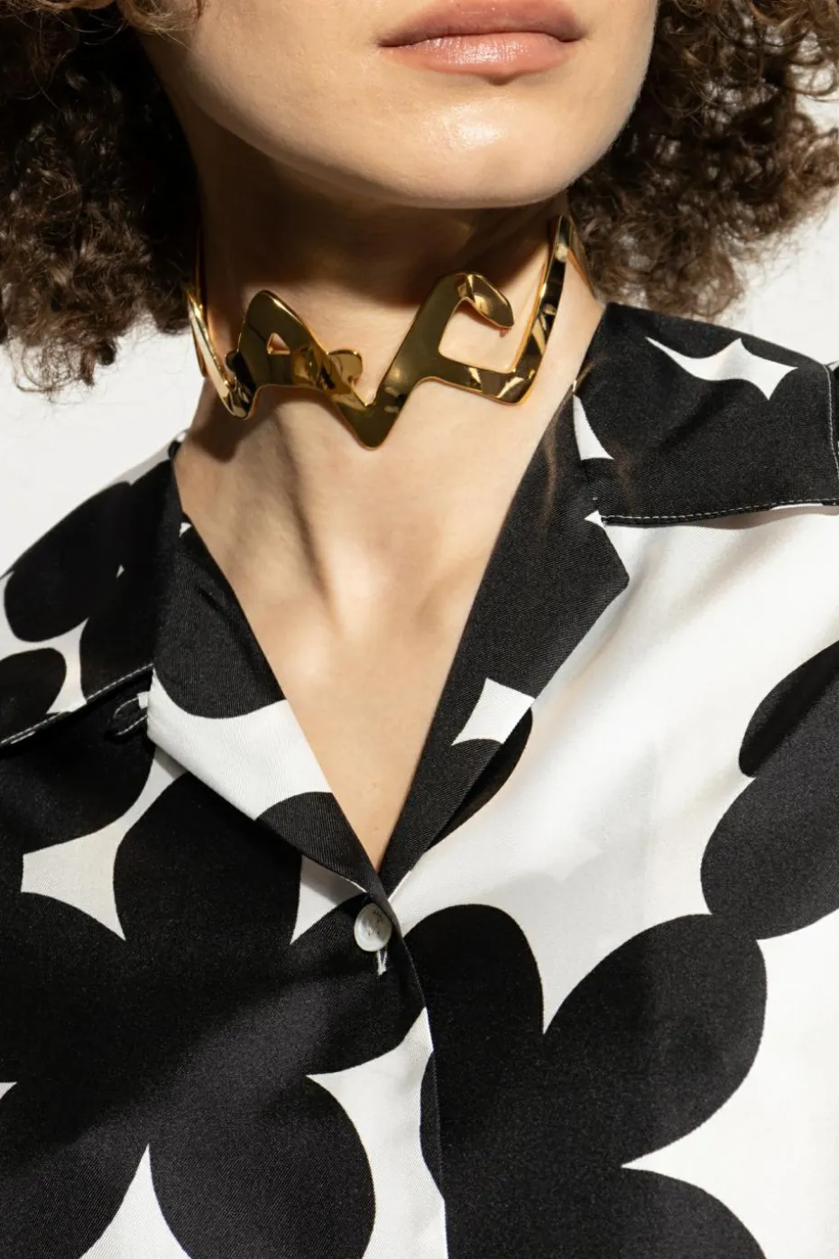 Marni ZŁOTY Mosiężny choker