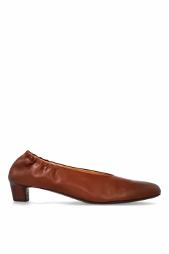 Marsell BRĄZOWY Skórzane buty na obcasie