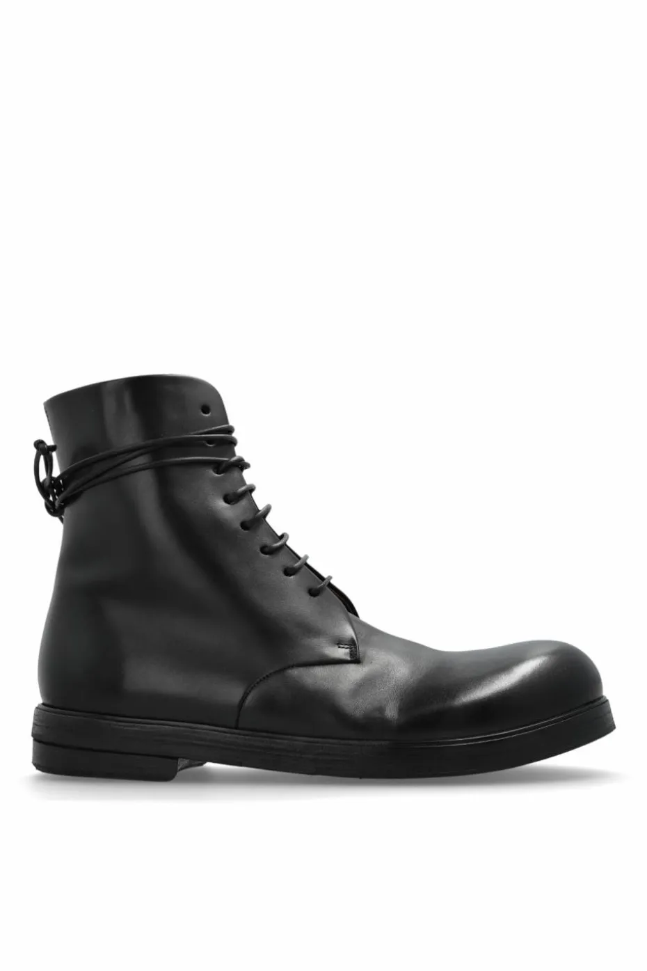 Marsell CZARNY Skórzane buty za kostkę