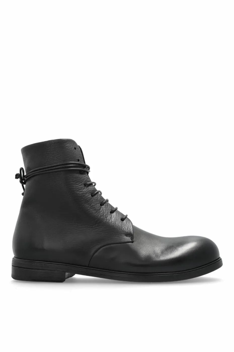 Marsell CZARNY Skórzane buty `Zucca` za kostkę