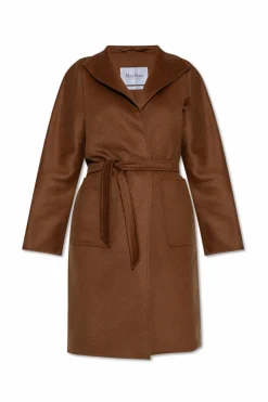 Max Mara BRĄZOWY Kaszmirowy płaszcz `Lilia`