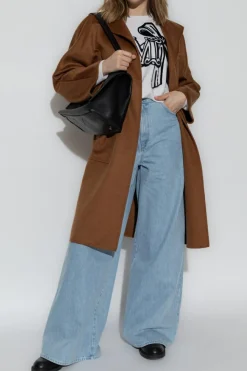 Max Mara BRĄZOWY Kaszmirowy płaszcz `Lilia`