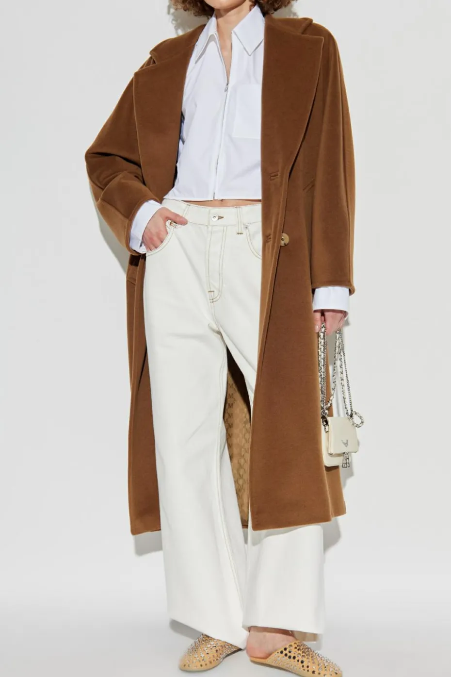 Max Mara BRĄZOWY Płaszcz `Madame`