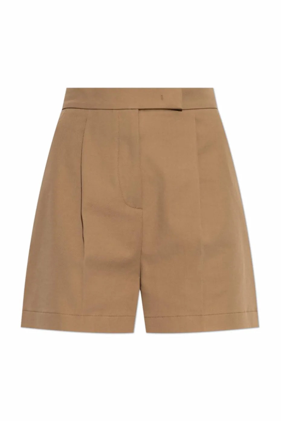 Max Mara BRĄZOWY Szorty z zaszewkami