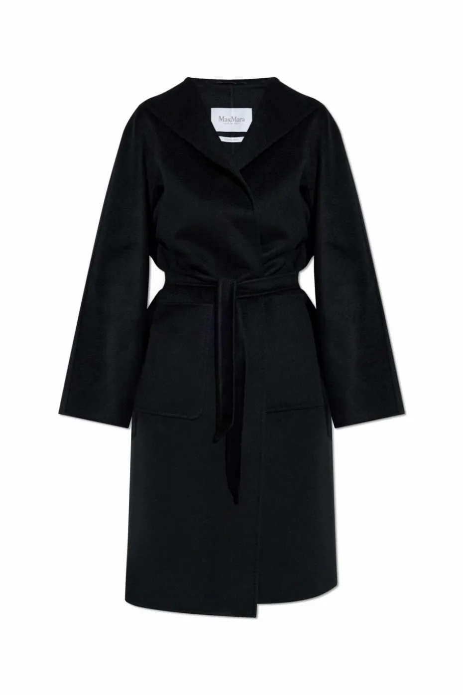 Max Mara CZARNY Kaszmirowy płaszcz `Lilia`