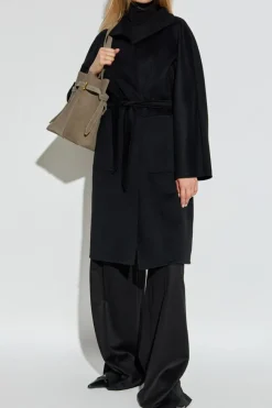 Max Mara CZARNY Kaszmirowy płaszcz `Lilia`