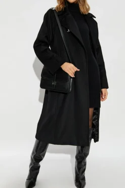 Max Mara CZARNY Płaszcz `Manuela`