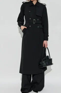 Max Mara CZARNY Trencz `Flavino`