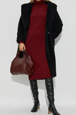 Max Mara CZARNY Wełniany płaszcz `Tedgirl`
