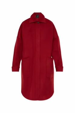 Max Mara CZERWONY Płaszcz `Baruffa`