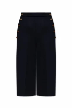 Max Mara GRANATOWY Bermudy ‘Valdez’