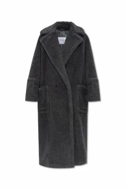 Max Mara SZARY Wełniany płaszcz `Kadiak`