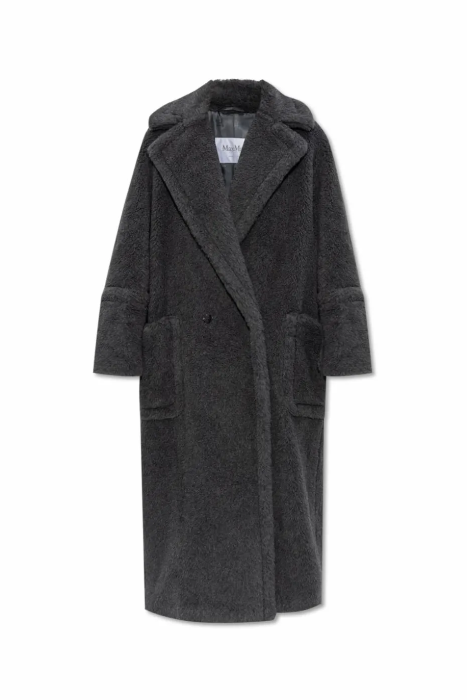 Max Mara SZARY Wełniany płaszcz `Kadiak`