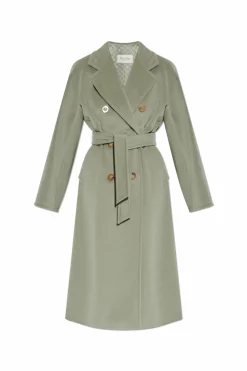 Max Mara ZIELONY Wełniany płaszcz `Madame`