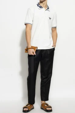 MCM BIAŁY Polo z logo