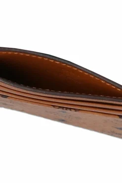 MCM BRĄZOWY Etui na karty z logo