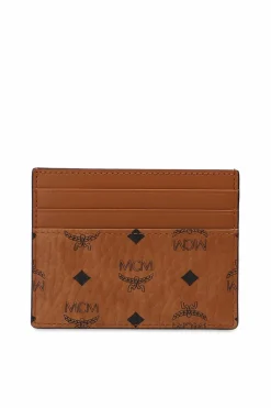 MCM BRĄZOWY Etui na karty z klipsem