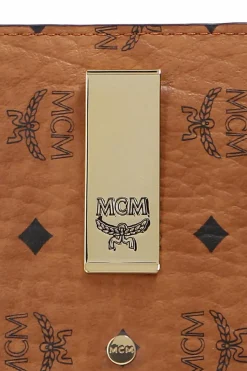 MCM BRĄZOWY Etui na karty z klipsem