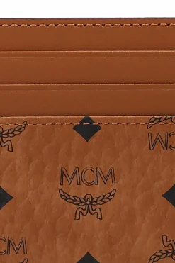 MCM BRĄZOWY Etui na karty z klipsem