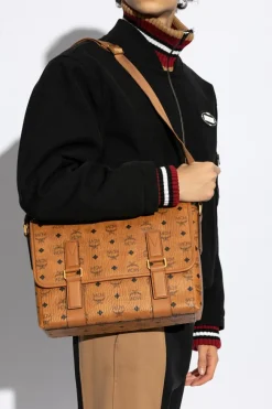 MCM BRĄZOWY Torba z monogramem