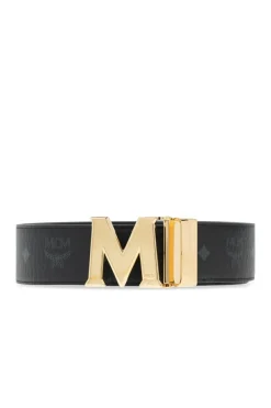 MCM CZARNY Pasek z logo