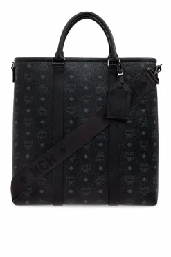 MCM CZARNY Torba `Aren Large` typu `shopper`