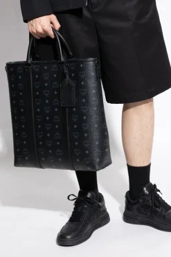 MCM CZARNY Torba `Aren Large` typu `shopper`