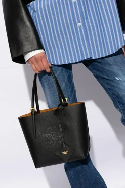 MCM CZARNY Torba ‘Himmel Mini’ typu ‘shopper’