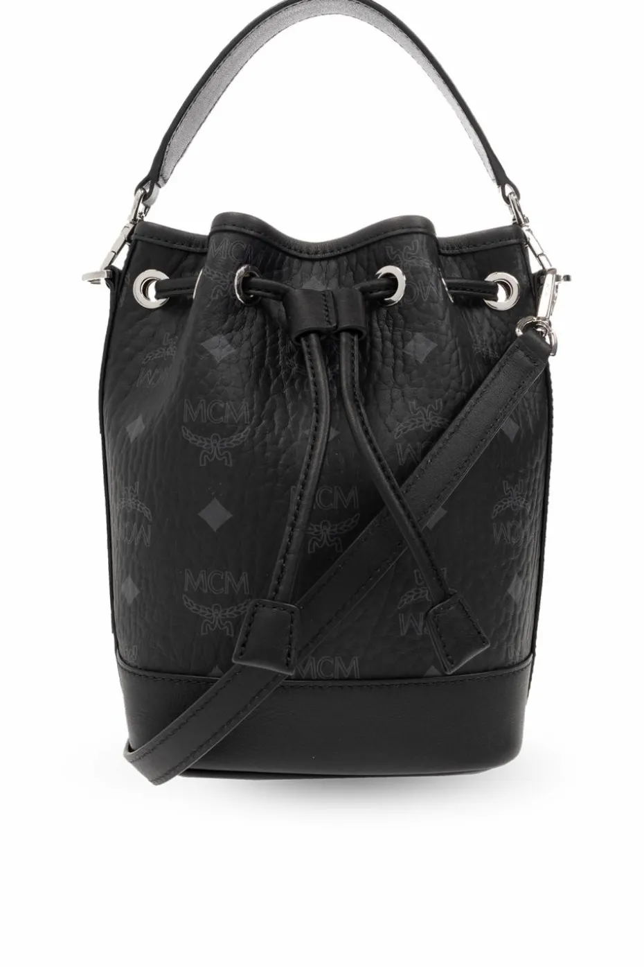 MCM CZARNY Torba na ramię ‘Dessau’ typu ‘bucket’