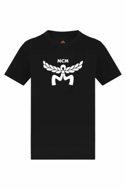 MCM CZARNY T-shirt z nadrukiem