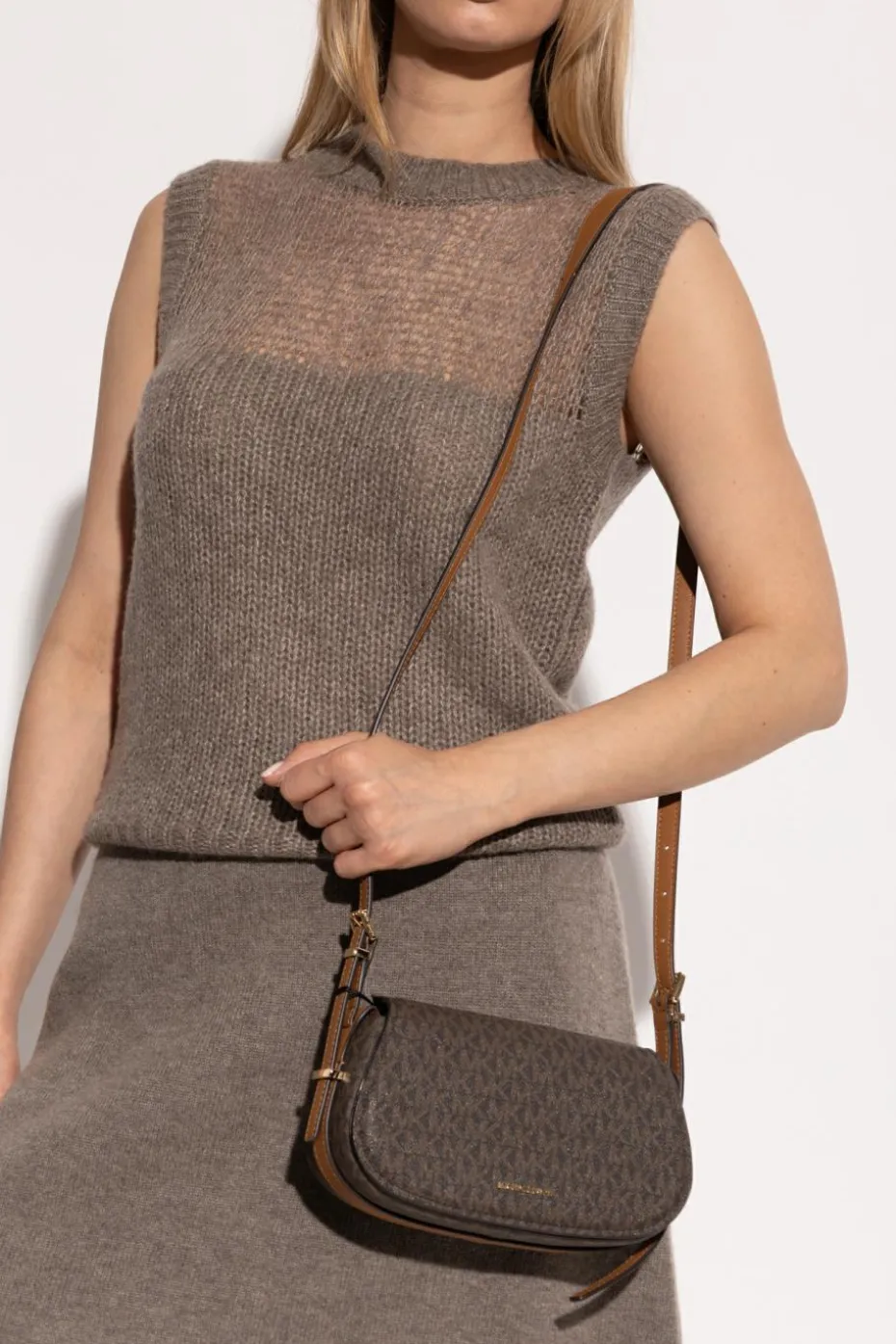 Michael Michael Kors BRĄZOWY Torba na ramię `Lydia Small`