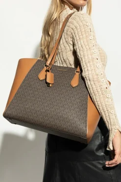 Michael Michael Kors BRĄZOWY Torba ‘Taryn’ typu ‘shopper’