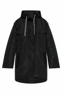 Michael Michael Kors CZARNY Parka z kapturem