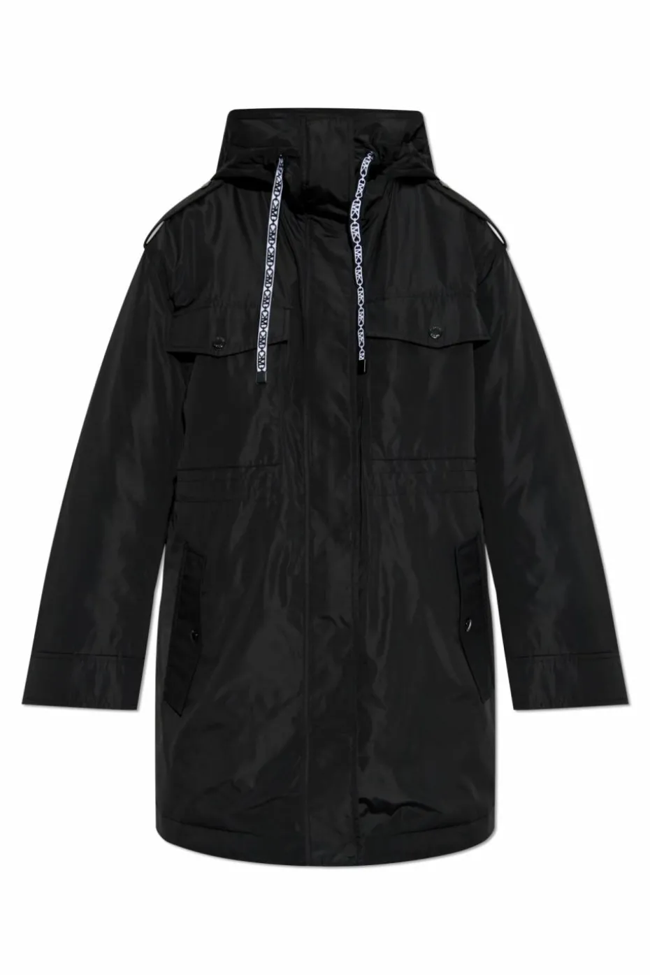 Michael Michael Kors CZARNY Parka z kapturem