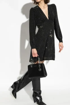 Michael Michael Kors CZARNY Sukienka z połyskującymi cekinami