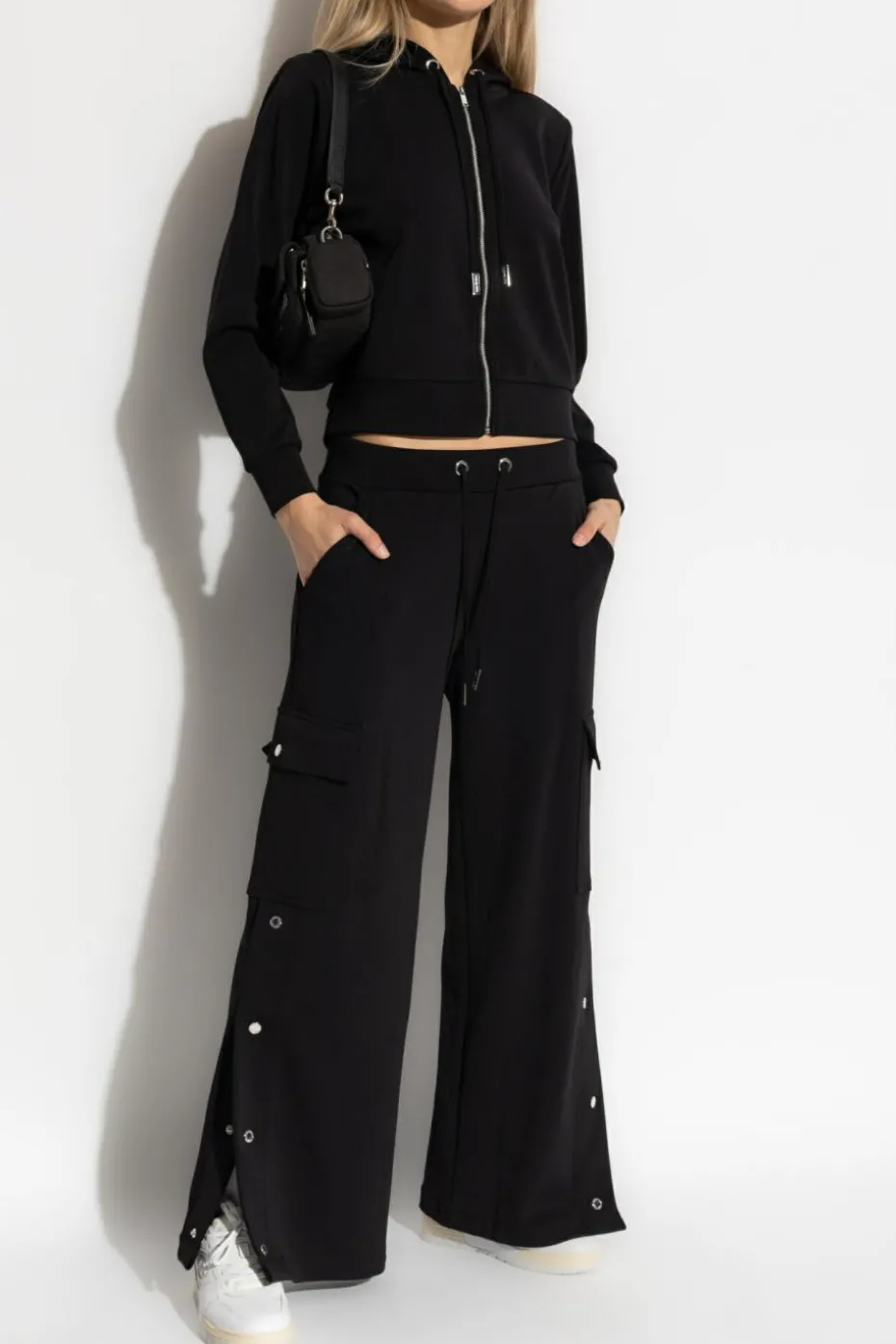 Michael Michael Kors CZARNY Bluza z kapturem