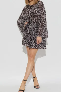 Michael Michael Kors CZARNY Top z motywem kwiatowym