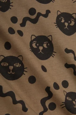 Mini Rodini BRĄZOWY Komplet: bluza i spodnie