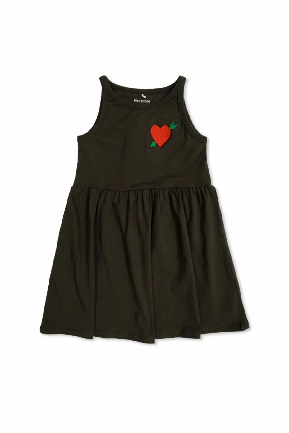 Mini Rodini CZARNY Bawełniana sukienka bez rękawów