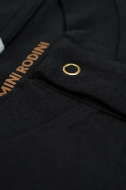 Mini Rodini CZARNY Polo z nadrukiem