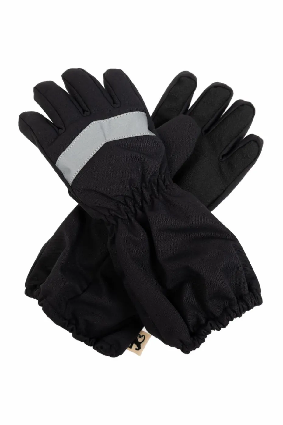 Mini Rodini CZARNY Rękawice z odblaskiem