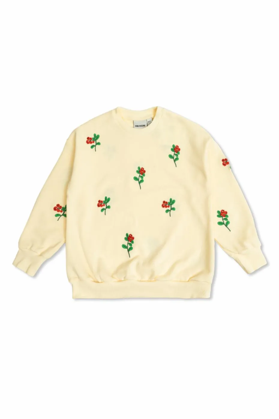 Mini Rodini kremowy Bluza z logo