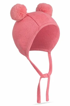Mini Rodini RÓŻOWY Czapka z pomponem