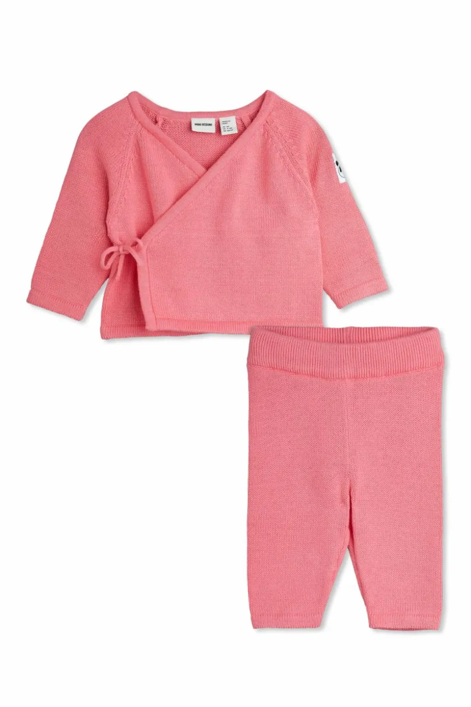 Mini Rodini RÓŻOWY Komplet: sweter i spodnie