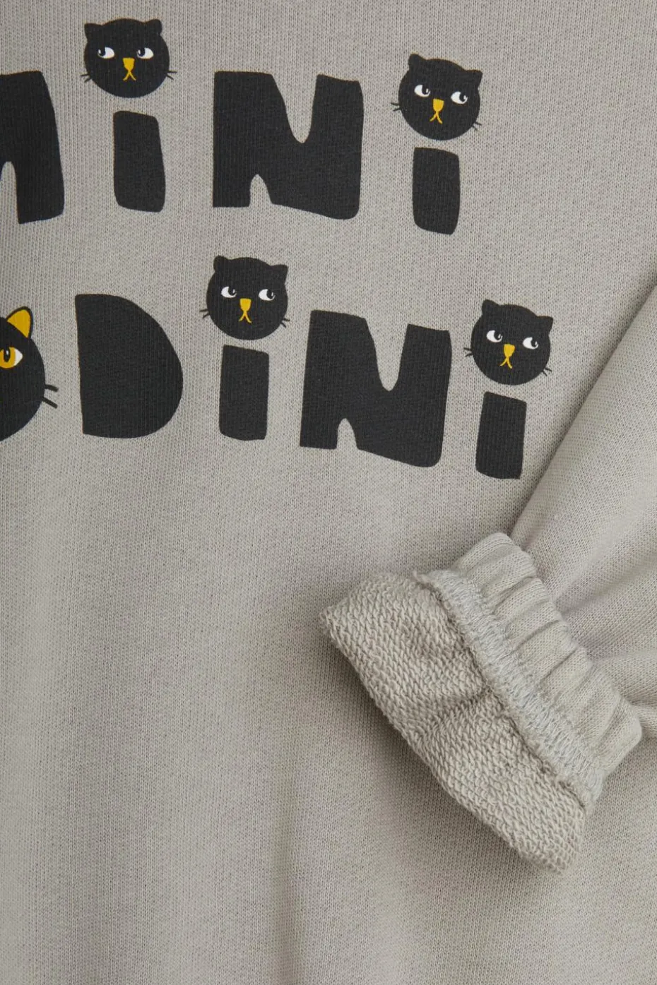 Mini Rodini SZARY Bluza z nadrukowanym logo