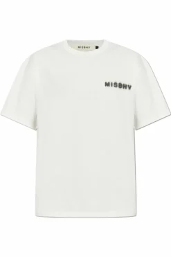 MISBHV BIAŁY T-shirt z logo