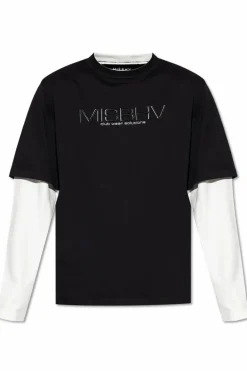 MISBHV CZARNY T-shirt z logo